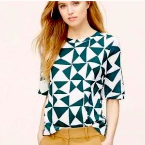 LOFT Triangles Mixed media Top